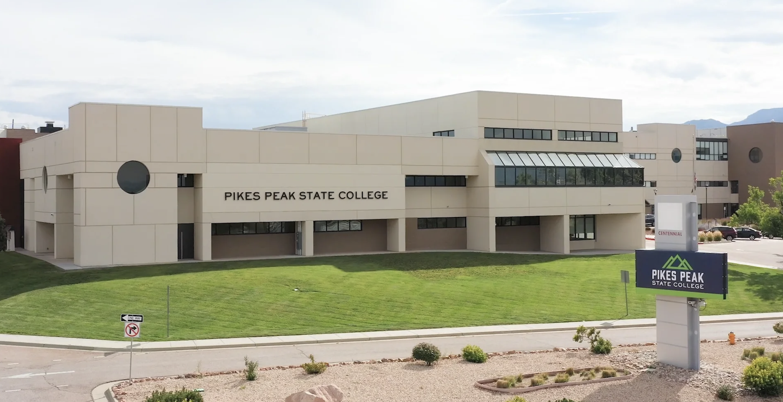 Photo of Pikes Peak State College main campus in Colorado Springs.