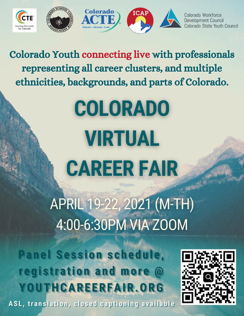 Flyer promoting the Colorado Virtual Career Fair