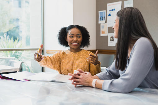 Career Coach works with learner